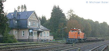 Am ersten Betriebstag auf der Hellertalbahn hatte die SK 42 nicht viel Last am Haken, wie der Fotograf Michael Baier feststellen musste.